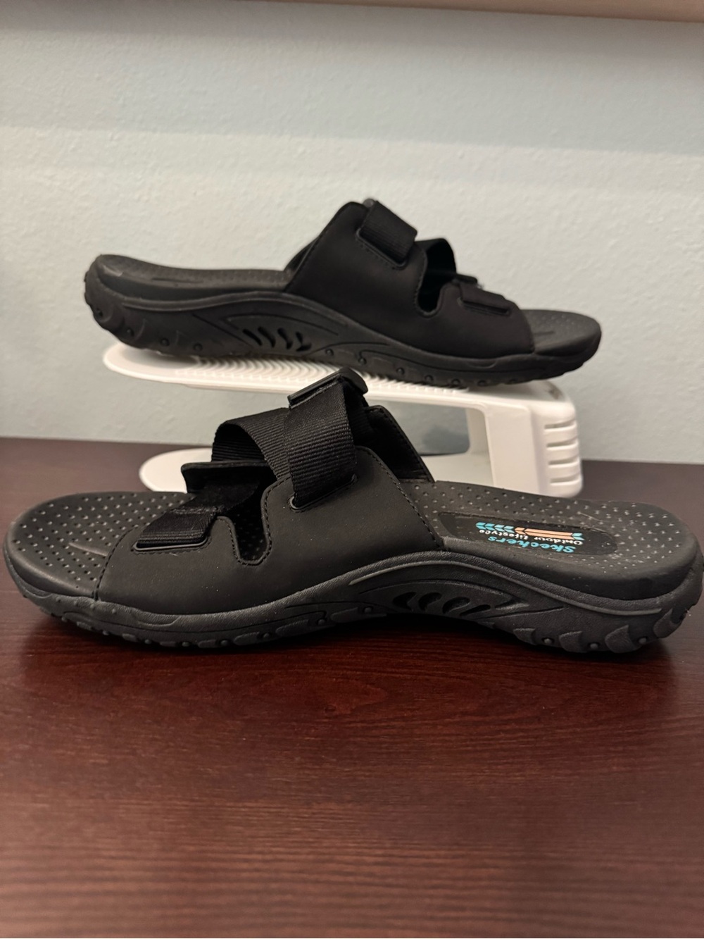 Skechers Black Regae Outdoor Lifestyle Sandals Size 9 Beach Swim Vacation
